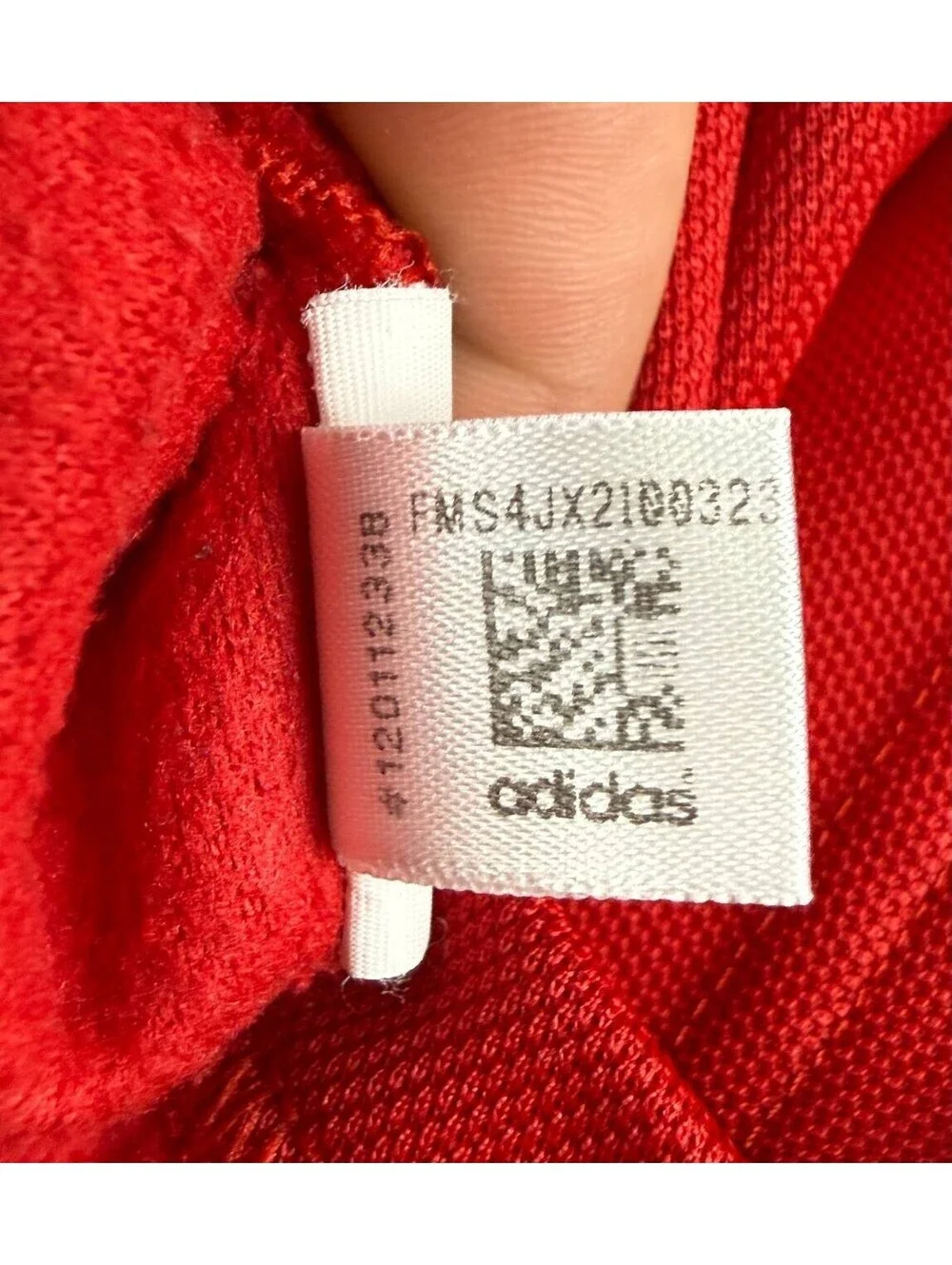 Adidas Mens Red Gray Crewneck Pullover Long Sleeve Sweatshirt Size L Athletic